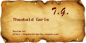Theobald Gerle névjegykártya